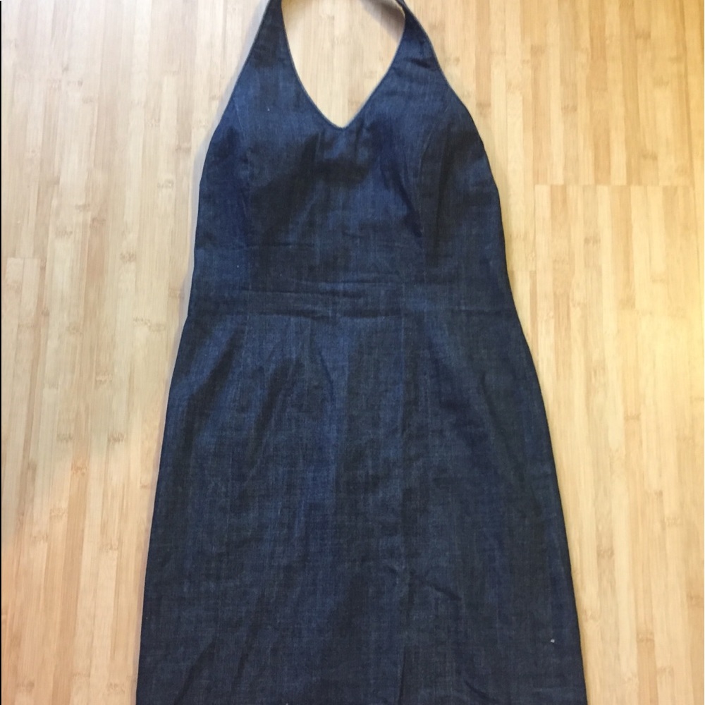 Ann Taylor denim halter dress